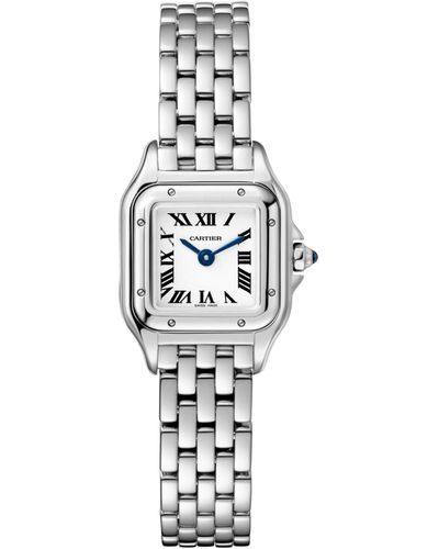 Cartier Steel Panthère De Watch 21mm - White
