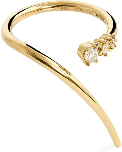 Jade Trau Yellow Gold And Diamond Rae Wrap Ring - Metallic