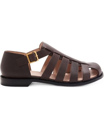 Loewe Leather Campo Sandals - Brown