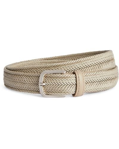 Giorgio Armani Cotton Braided Belt - Gray