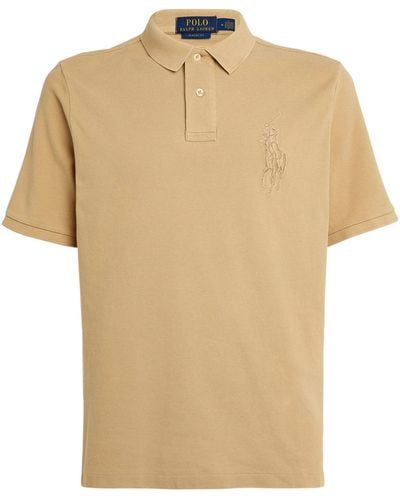 Polo Ralph Lauren Logo-patch Polo Shirt - Natural