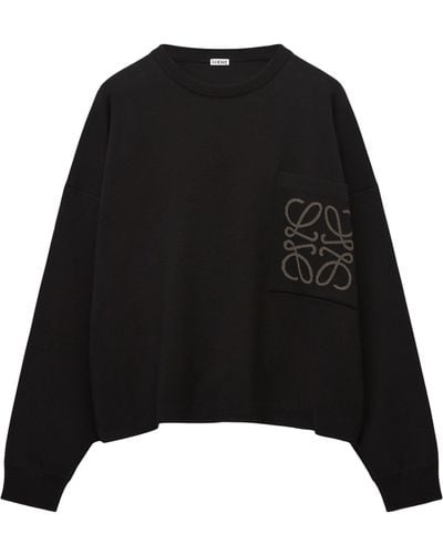 Loewe Anagram Pocket Sweater - Black