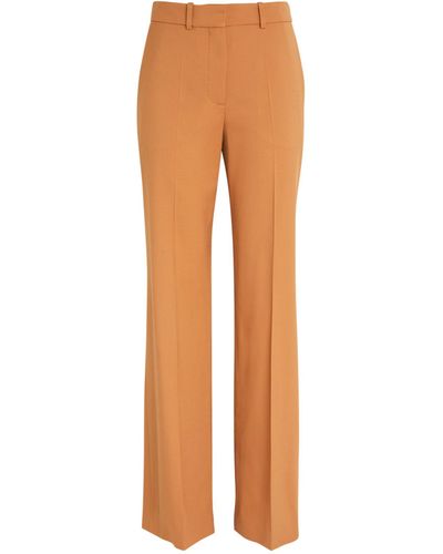 JOSEPH Virgin Wool Morisse Tailored Trousers - Orange