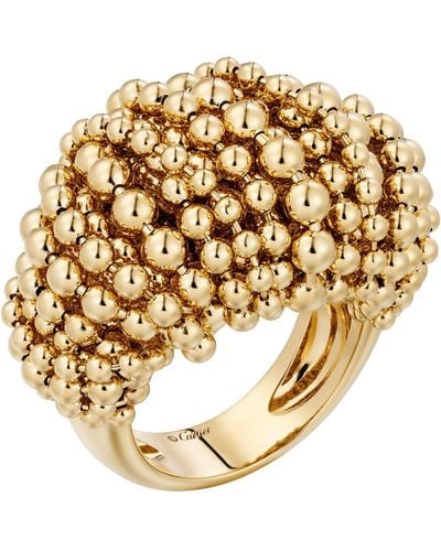 Cartier Yelow Gold Libre Tressage Ring - Metallic
