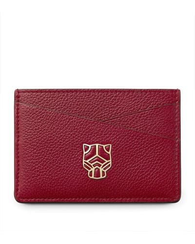 Cartier Leather Panthère De Card Holder - Red