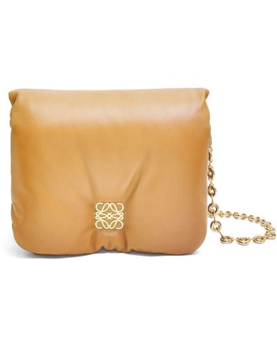 Loewe Puffer Goya Padded Leather Shoulder Bag - Orange