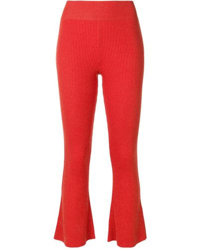Cashmere In Love Rib-knit Tilly Pants - Red