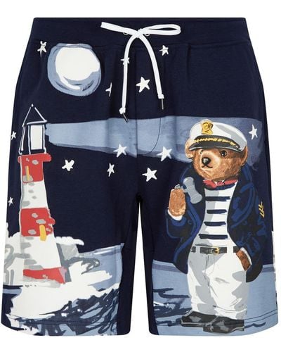 Polo Ralph Lauren Nautical Polo Bear Shorts - Blue