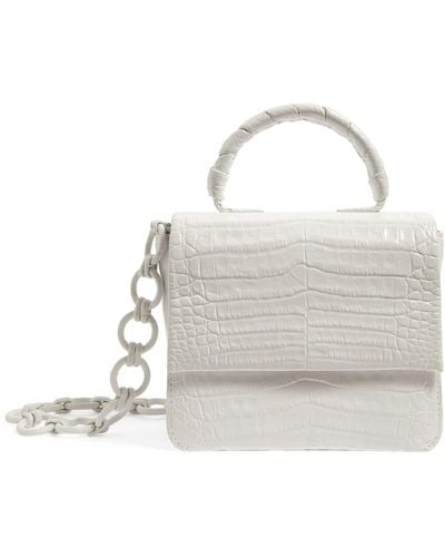 Nancy Gonzalez Mini Crocodile Top-handle Bag - White