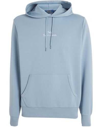 Polo Ralph Lauren Embroidered-logo Hoodie - Blue