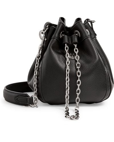 Vivienne Westwood Small Leather Chrissy Bucket Bag - Black