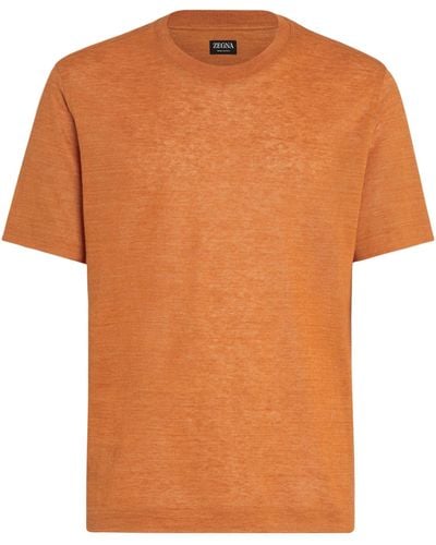 Zegna Linen T-shirt - Orange