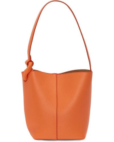 JW Anderson Leather Corner Bucket Tote Bag - Orange