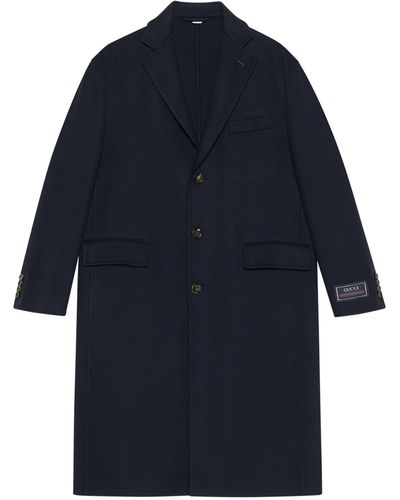 Gucci Wool Single-breasted Coat - Blue