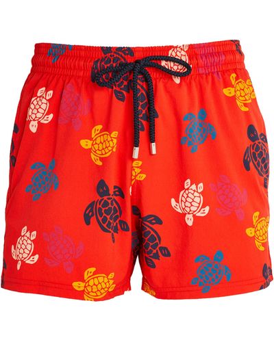 Vilebrequin Turtle Print Moorise Swim Shorts - Red