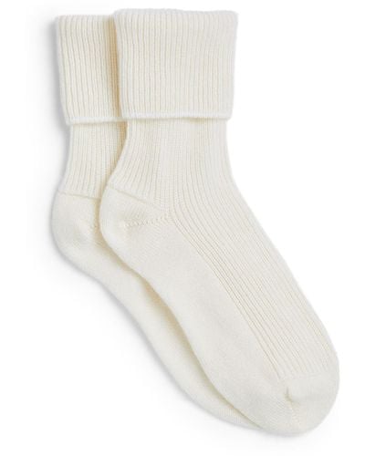Harrods Women's Cashmere Socks - Natural