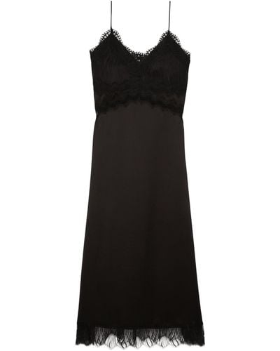 The Kooples Lace-detail Midi Dress - Black