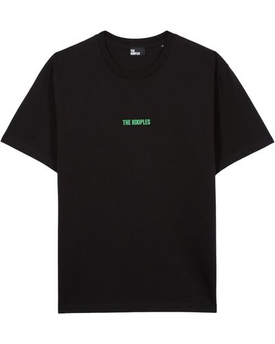 The Kooples Cotton Logo Print T-shirt - Black