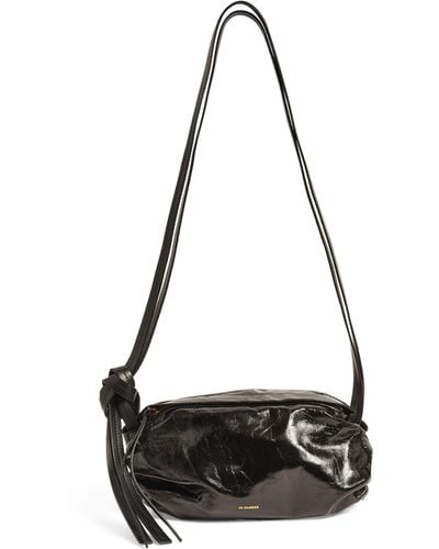 Jil Sander Small Drawstring Detail Shoulder Bag - Black