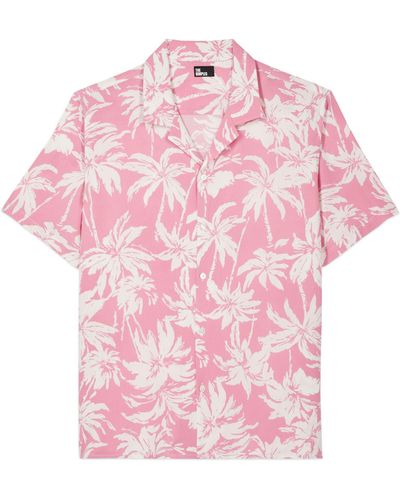 The Kooples Palm Tree Print Shirt - Pink