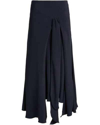 Victoria Beckham Asymmetric Midi Skirt - Blue