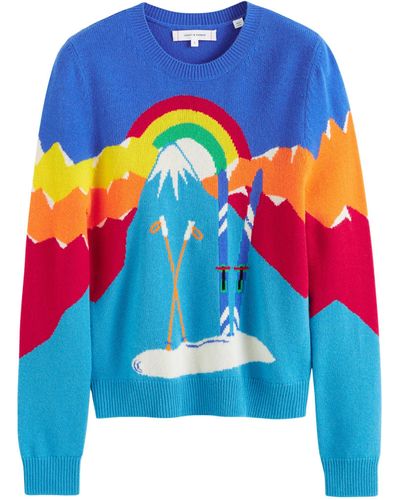Chinti & Parker Wool-cashmere Ski Sweater - Blue