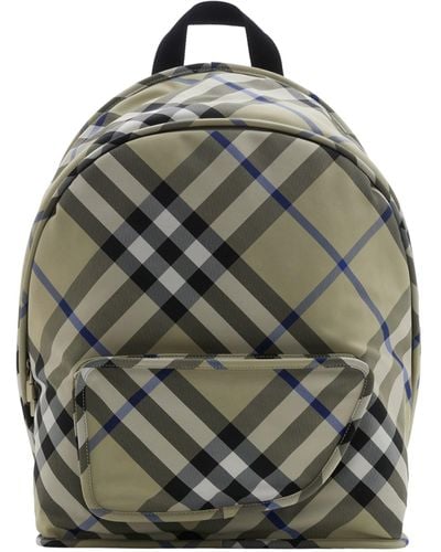 Burberry Check Shield Backpack - Green