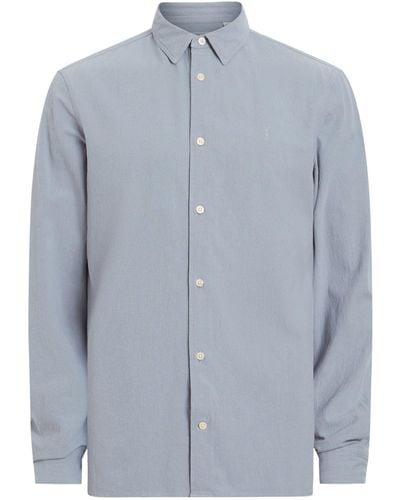 AllSaints Organic Cotton Lovell Shirt - Blue
