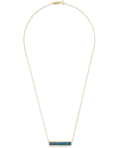 Jennifer Meyer Yellow Gold, Diamond And Opal Bar Necklace - White