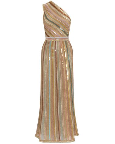 Missoni One-shoulder Sequin Dress - Natural
