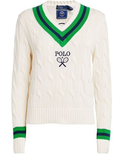 Ralph Lauren X Wimbledon Cricket Sweater - Green