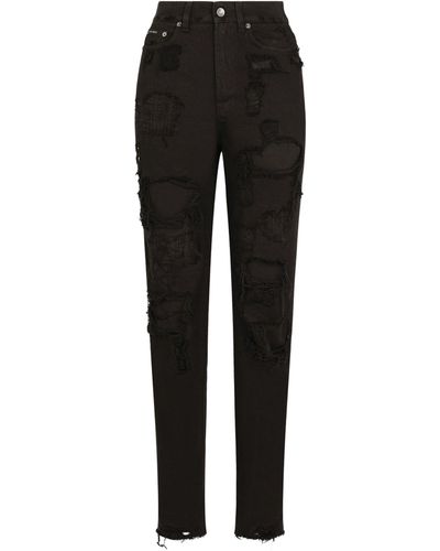 Dolce & Gabbana Distressed Jeans - Black