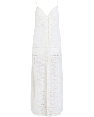 AllSaints Dahlia Embroidered Maxi Dress - White