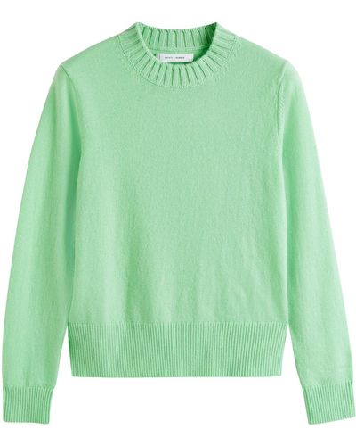 Chinti & Parker Wool-cashmere Cropped Sporty Jumper - Green