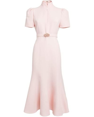 Andrew Gn Collared Midi Dress - Pink