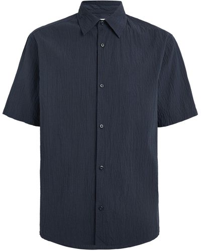 NN07 Crinkled Freddy Shirt - Blue