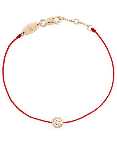 RedLine Rose Gold And Diamond Truly Duo Bracelet - Red