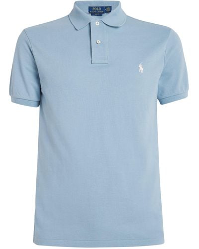 Polo Ralph Lauren Cotton Mesh Slim-fit Polo Shirt - Blue