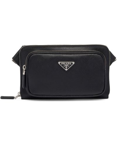 Prada Saffiano Leather Cross-body Bag - Black