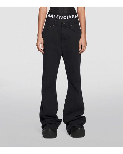 Balenciaga Flared Mid-rise Jeans - Black