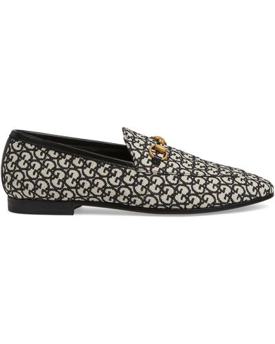 Gucci Canvas Interlocking G Jordaan Loafers - Black