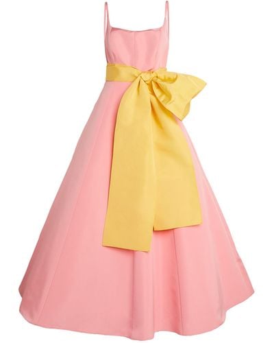 Carolina Herrera Silk Bow-detail Gown - Pink