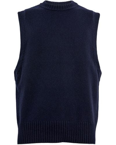 Rohe Wool-cashmere Sweater Vest - Blue