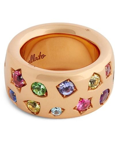 Pomellato Rose Gold, Tanzanite, Sapphire And Ruby Iconica Colour Maxi Ring - Metallic