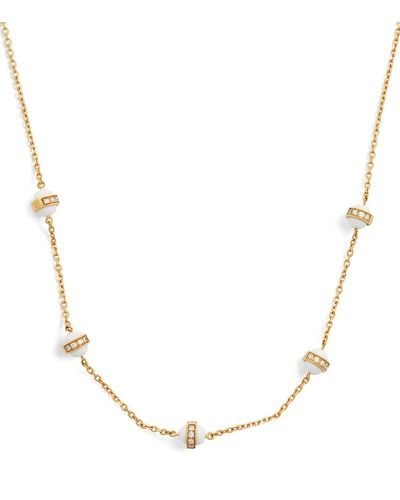 L'Atelier Nawbar Yellow Gold And Diamond The 5 Dots Hydrogen Necklace - Metallic