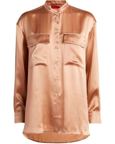 MAX&Co. Silk Shirt - Brown