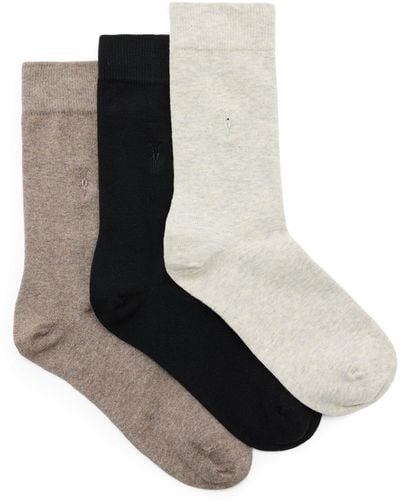 AllSaints Adan Ramskull Socks (pack Of 3) - Black