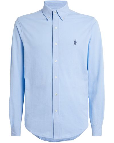 Polo Ralph Lauren Mesh-cotton Oxford Shirt - Blue