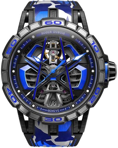 Roger Dubuis Carbon Excalibur Spider Huracan Sterrato Mb Watch 45mm - Blue