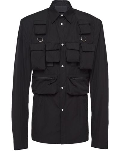 Prada Cotton Utility Jacket - Black